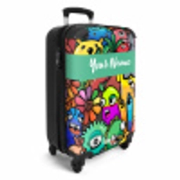Kleurrijke Monsterparade NBS - Handbagage koffer - Kinderen Unisex middel -productfoto_3d