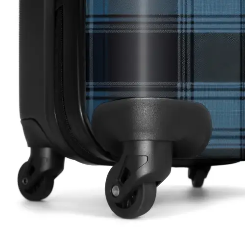 Klassiek geruit patroon in blauw tinten NBS - Handbagage koffer - Kinderen Unisex middel -wiel