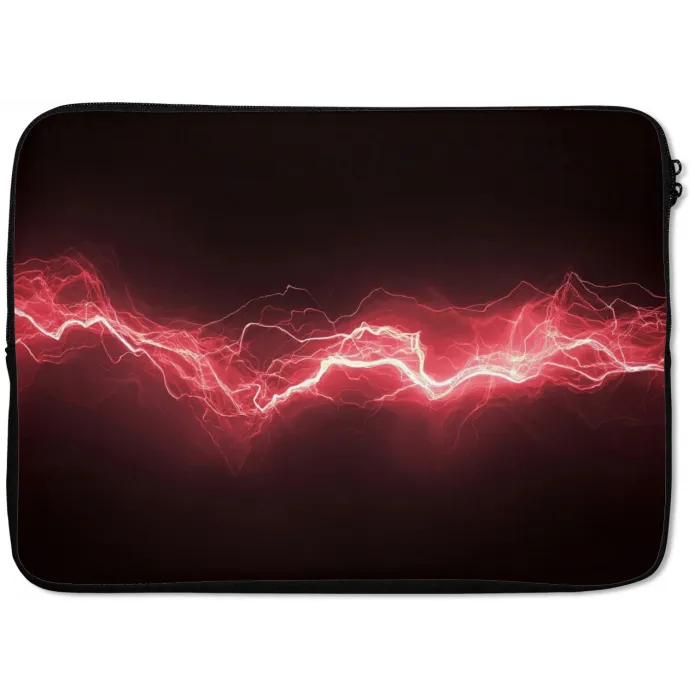 Gaming - Rood - Elektriciteit - Energie  - Lijn laptophoes neopreen klein -zkaufland3dotto
