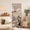 Amandelbloesem - Kunst - Van Gogh - Beige - Abstract deurposter klein -sfeer2