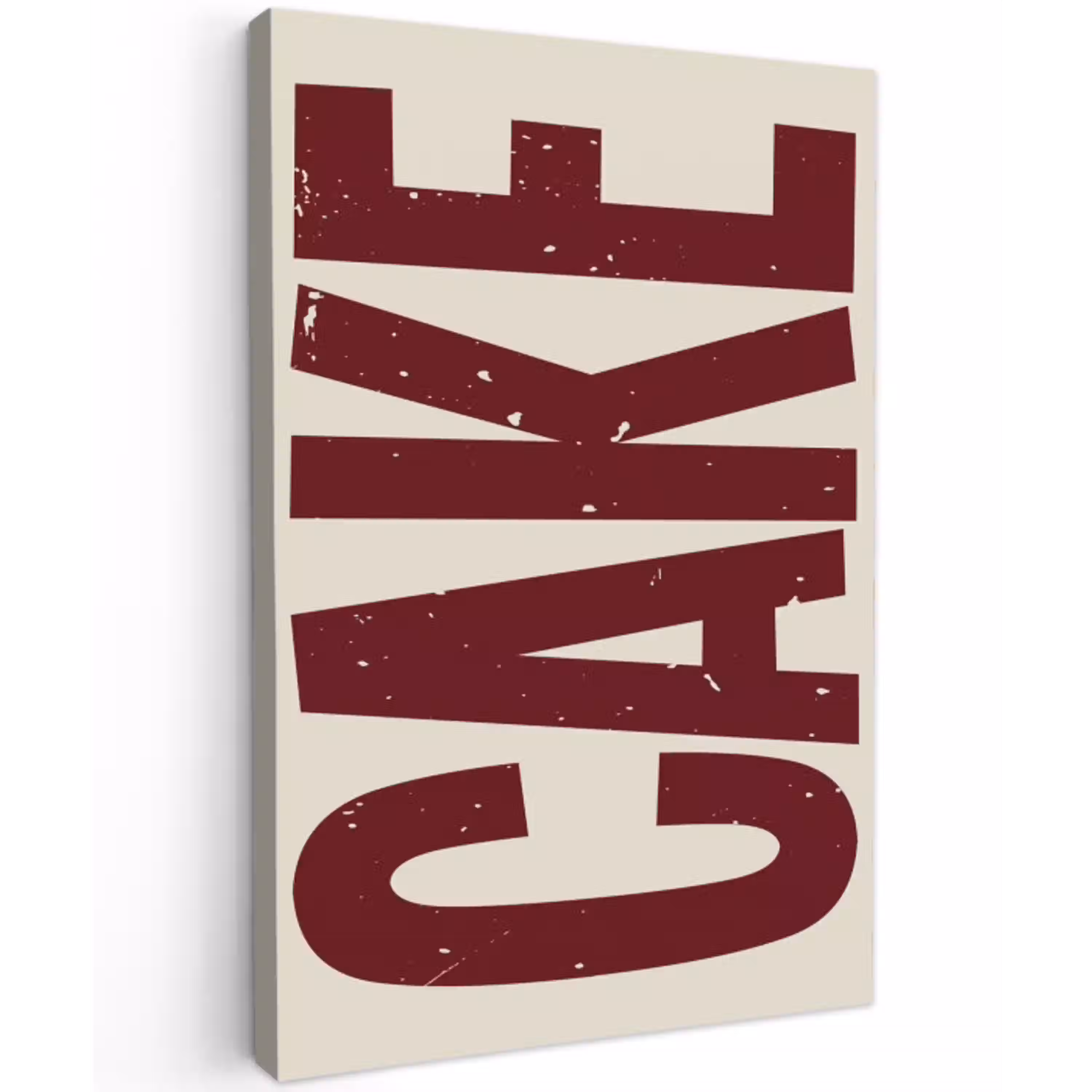 Red - Cake - Decoratie - Eten Tuinposter op houten frame 2 cm dik klein -3d