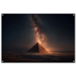 Piramide - Woestijn - Licht tuinposter los doek groot -3d