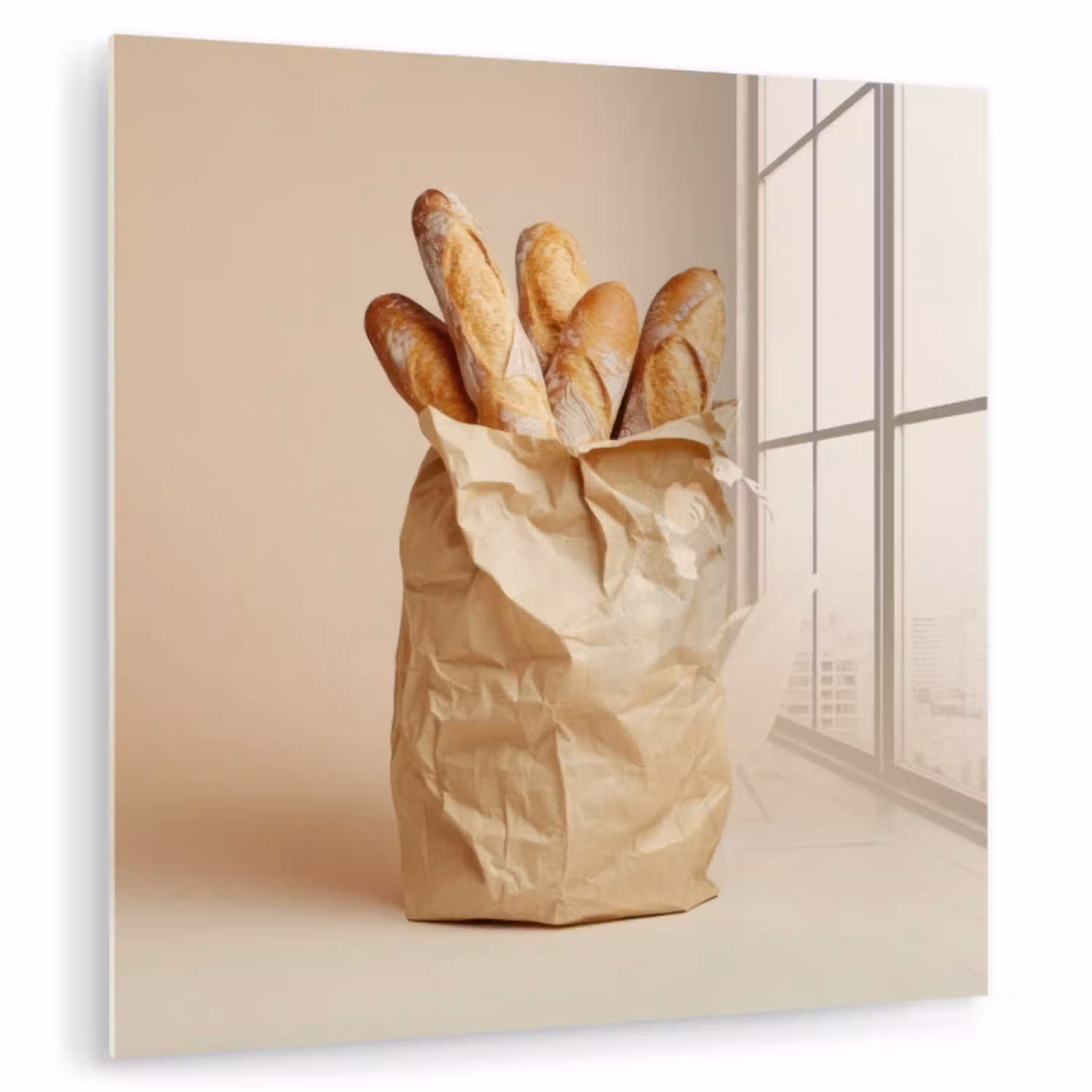 Baguette - Brood - Stokbrood - Beige plexiglas 5mm klein -zzzproduct_nieuw