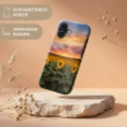 Zonnebloemen - Heuvellandschap - Geel Toughcase MagSafe Apple iPhone 17 klein -USP_RandenV_NL