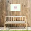 Focus on the good - Roze Tuinposter op houten frame 2 cm dik klein -sfeer4