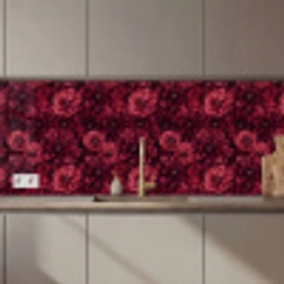 Dahlias - Bloemen - Rood keuken achterwand 2 middel 871 zz_3dshopping
