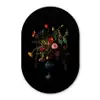 Bloemen - Bessen - Klassiek Wandcirkel Ovaal Forex klein -3d
