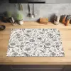 Classic - Black - White - Floral Inductie beschermer vinyl 3mm klein 276 -sfeer5
