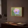 Bloem - Close up - Paars Light Box met batterij (Wandlamp) middel -sfeer1