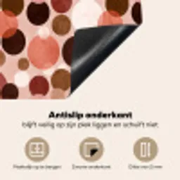 Cirkels - Modern - Kleurrijk Inductie beschermer vinyl 3mm middel 274 -sfeer4