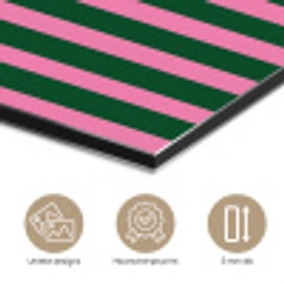 Verticale strepen - Groen - Roze aluminium wit klein 46 -closeup_NL