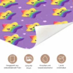Sterren - Regenboog - Paars deurposter klein 289 -tcloseup_DE