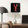 Kreeft - Glossier Rood - Zwart plexiglas 5mm klein -sfeer6