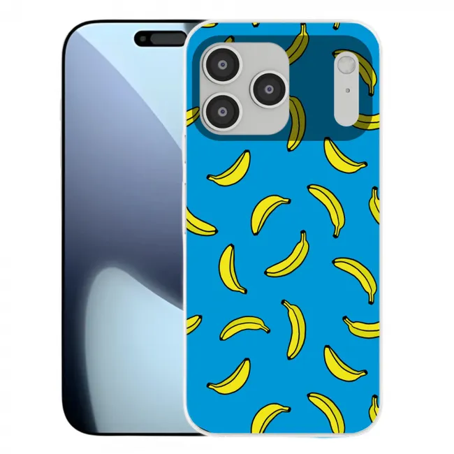 Handyhülle - Bananen - Gelb - Blau - Druck