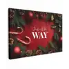 Kerst - Quote - Rood - Kerstballen Tuinposter op houten frame 2 cm dik klein -3d