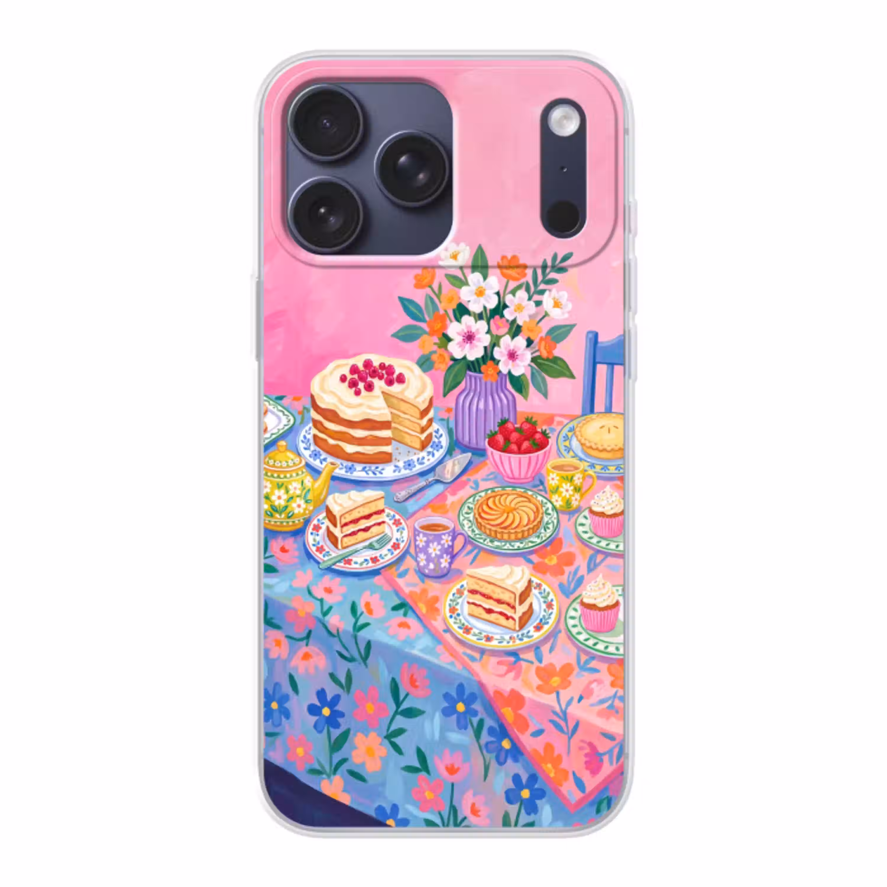 Gebak - Kleurrijk - Eten Telefoonhoesje iPhone 17 Pro Max klein -3d
