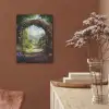 Doorkijk - Rozenboog - Uitzicht - Landschap - Bloemen PET vilt klein -sfeer4