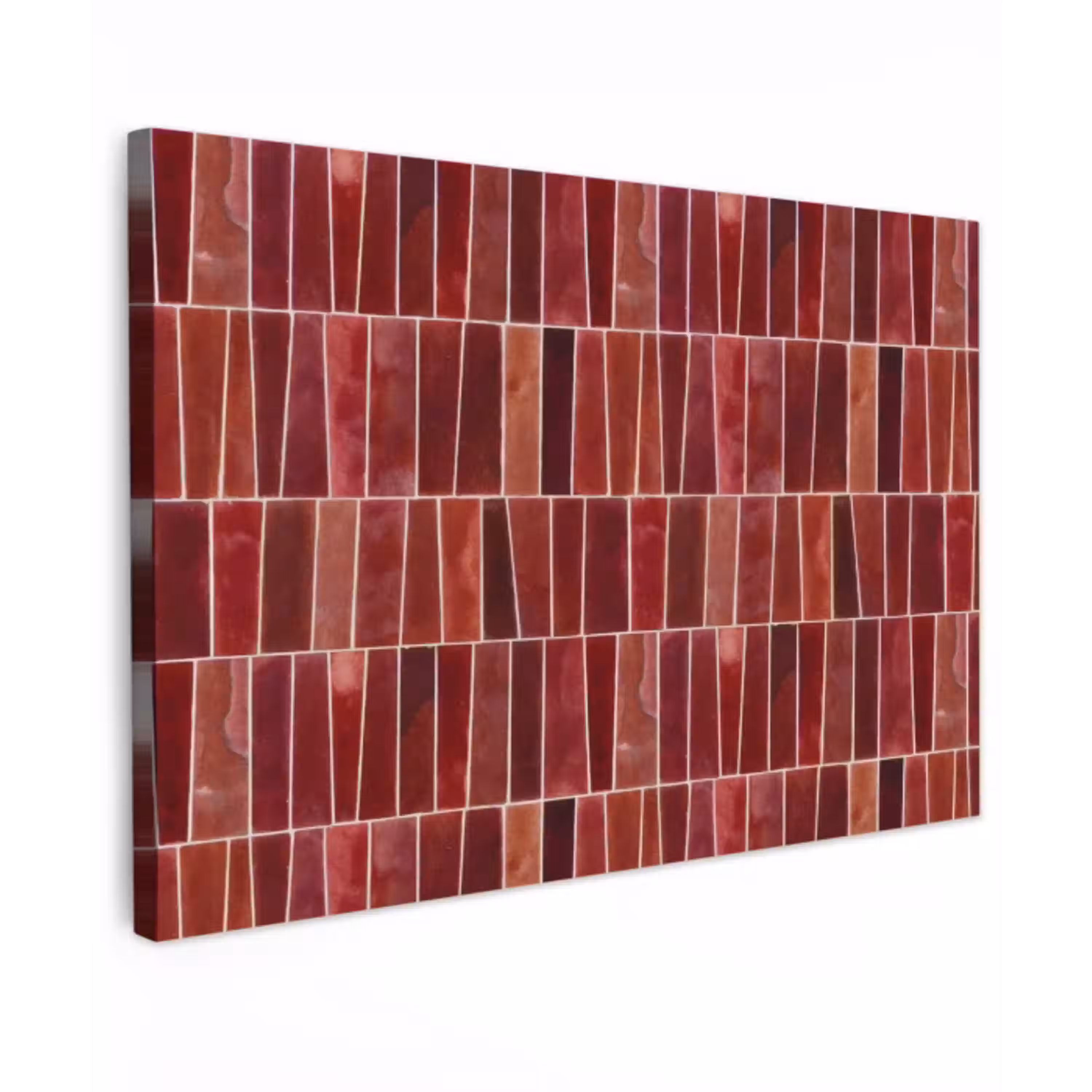 Tegels - Modern - Structuur - Dieprood canvas 2cm klein 34 -z3d