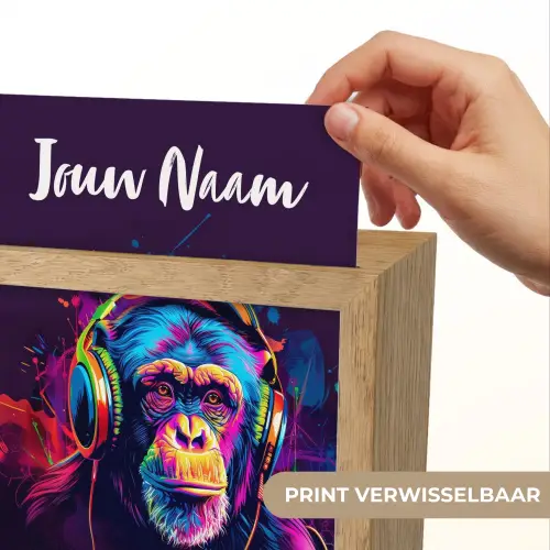 Aap - Koptelefoon - Muziek - Kleurrijk Light Box met kabel (Kinderlampje) klein -USP_websiteprintNL