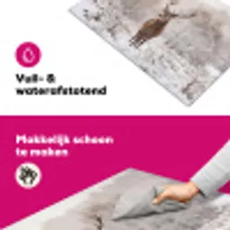Edelhert - Bos - Sneeuw - Winter - Majestueus Inductie beschermer vinyl 3mm klein -wsfeer6_website