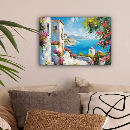 Landschap - Bloemen - Natuur - Zomer canvas 2cm klein -sfeer1
