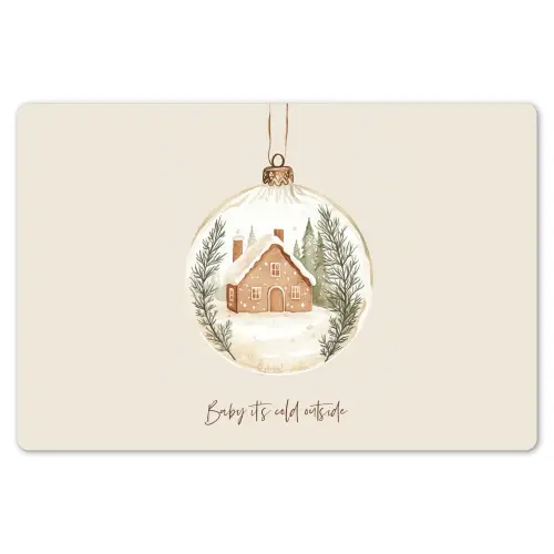 Quote - Winter - Kerst - Beige - Kerstbal Placemat vinyl groot -zzsfeer1_Kitchenyeah-website