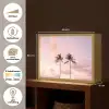 Palmbomen - Paars - Wolken - Lucht Light Box met batterij (Wandlamp) middel -USP_websiteoverzichtNL