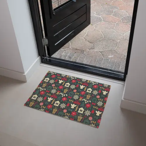 Patroon - Kerst - Symbolen Deurmat klein 898 -sfeer5