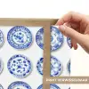Borden - Bloemen - Patroon - Blauw Light Box met batterij (Wandlamp) middel 907 -USP_websiteprintNL