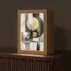 Abstract - Goud - Zilver - Vormen - Aesthetic - Modern Light Box met kabel (Tafellamp) klein -z3d_website