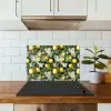 Hangende - Citroenen - Witte - Bloemetjes keuken achterwand spatscherm klein 900 -sfeer2