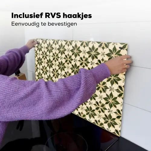Tegel - Dessin - Groen Inductie beschemer met haakjes klein 777 -ky-ophangen-nl