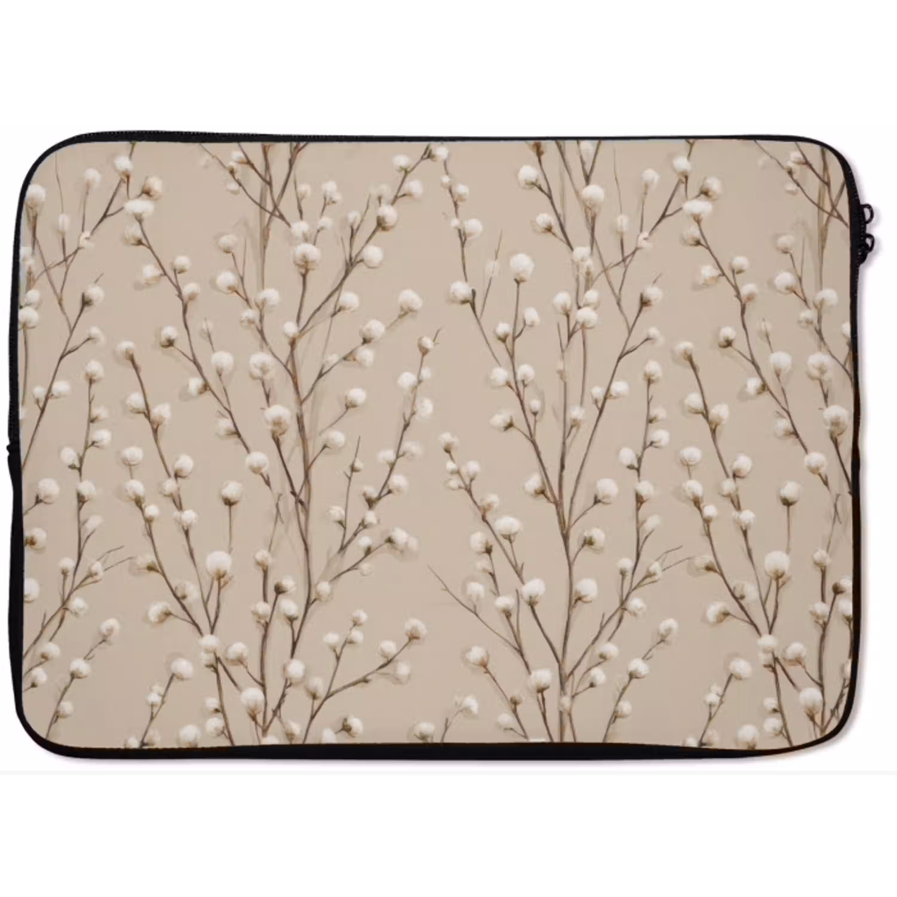 Katoen - Natuur - Taupe laptophoes neopreen klein 279 -zkaufland3dotto