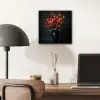 Boeket - Tulpen - Vaas - Rood aluminium wit klein -sfeer5