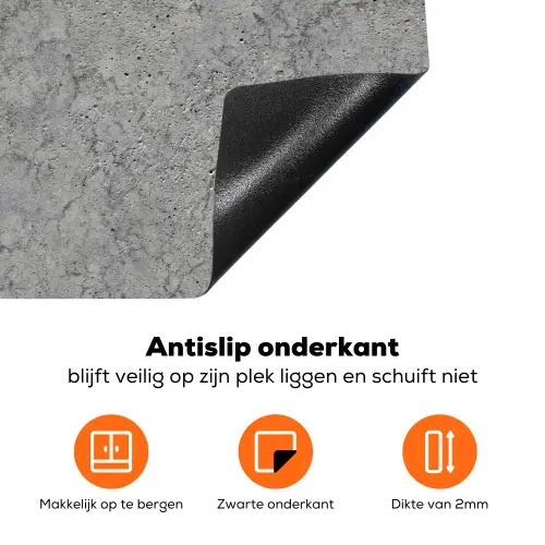 Beton - Muur - Patronen - Industrieel Inductie beschermer vinyl 3mm klein 276 -zzzzzzz-td-onderkant