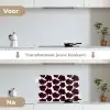 Bloemen - Aquarel - Paars keuken achterwand spatscherm klein 900 -voor_na_NL