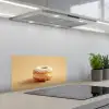 Donut - Romig - Poedersuiker - Beige keuken achterwand spatscherm klein -3d_schuin
