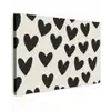 Hartjes - Zwart - Beige canvas 2cm klein -z3d