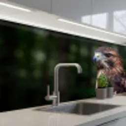 Buizerd - Roofvogel - Natuur - Bruin keuken achterwand 2 middel -3d_schuin