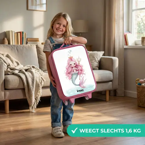 Suzy sirene Kinderkoffer - Roze klein -sfeer2_NL