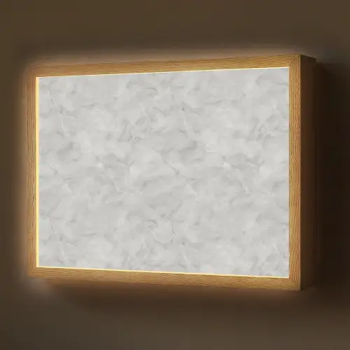 Grijs - Marmer - Mat Light Box met batterij (Wandlamp) middel 907 -z3d_website
