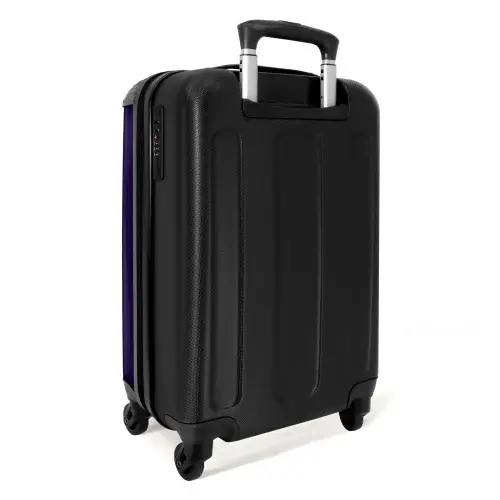 Paars monster in de sterrenhemel NBS - Handbagage koffer - Kinderen Unisex middel -achterkant