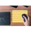 Patroon - Motief - Geel muismat rubber klein 262 -toetsenbord