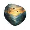 Vogels - Zon - Bomen - Groen Wandcirkel Organisch Forex 3mm klein -3d