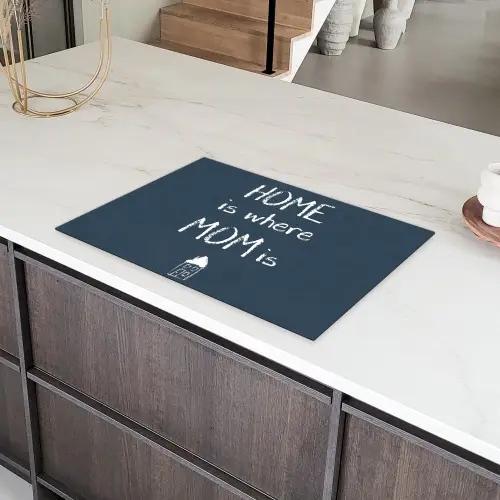 Quotes - Home is where mom is - Spreuken - Moeder Inductie beschermer vinyl 3mm klein -sfeer8