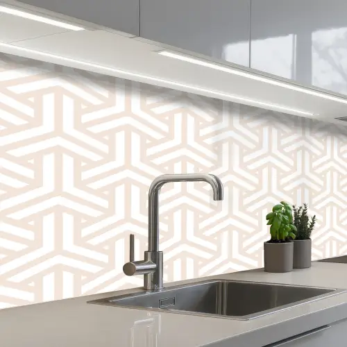 Geometrie - Lijn - Vorm - Patroon keuken achterwand 2 middel 871 -3d_schuin