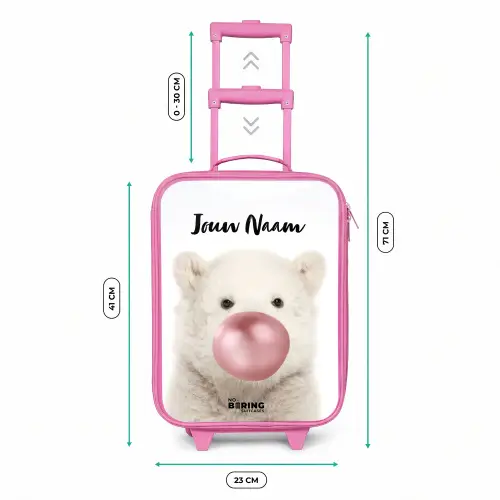 Bubblegum beer Kinderkoffer - Roze klein -productfoto_formaten