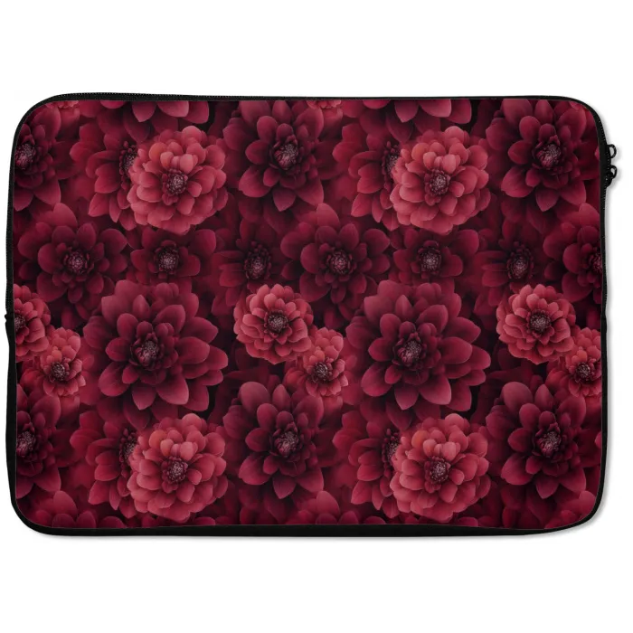 Dahlias - Bloemen - Rood laptophoes neopreen klein 279 -zkaufland3dotto