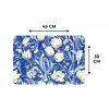 Bloemen - Delfts Blauw - Patroon - Tulp Placemat vinyl groot -specs