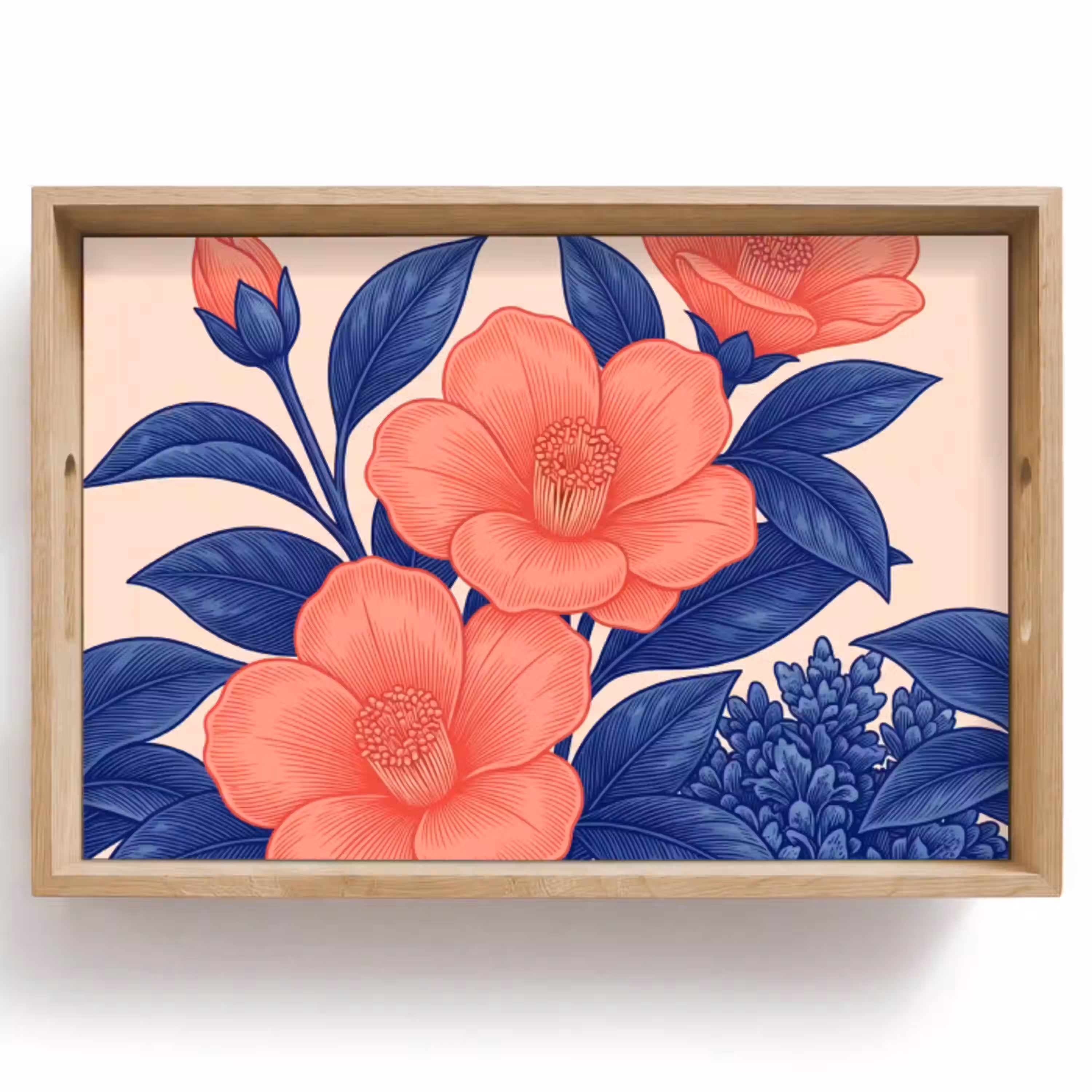 Bloemen - Bladeren - Botanisch Dienblad Rechthoek middel -z3d_shopping